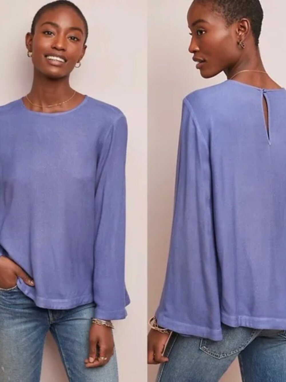 cloth & stone for Anthropologie Wedgewood Long bell sleeved top
